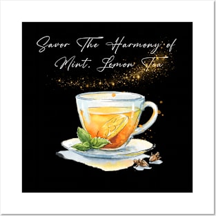 Savor the harmony of mint lemon tea! Posters and Art